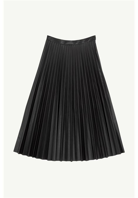 pleated midi skirt woman black in viscose MM6 MAISON MARGIELA | S52MA0195 S53057900
